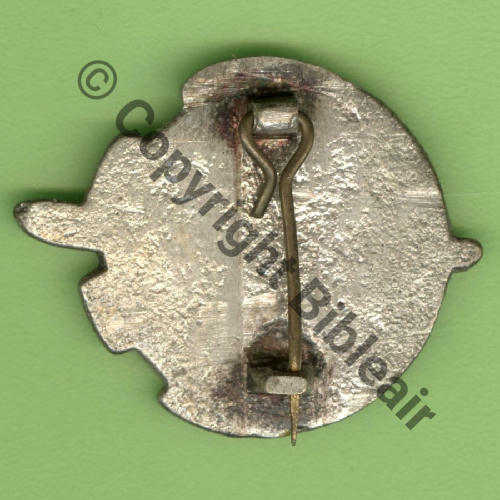 NH Cie Rav Dep 81 ARTISANAL peint Croissant ORANGE Eping bascule Dos brut Metal lourd type Ceylan Src.Y.GENTY 60Eur(x2) 